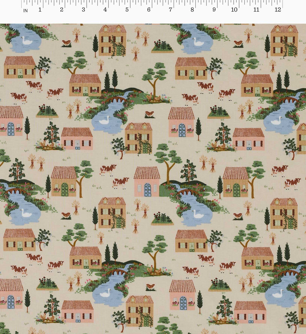 Cotswolds Cotton Fabric - Linen