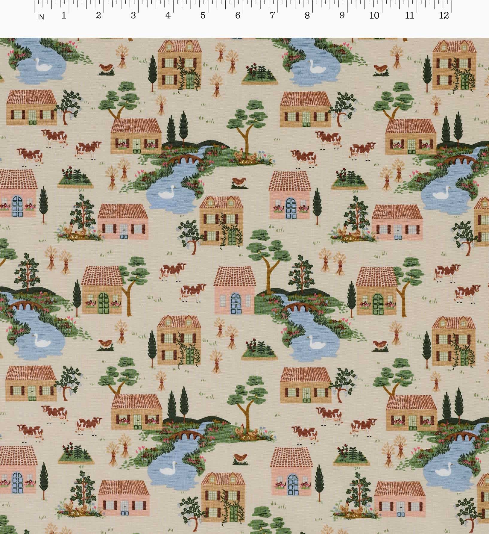Cotswolds Cotton Fabric - Linen
