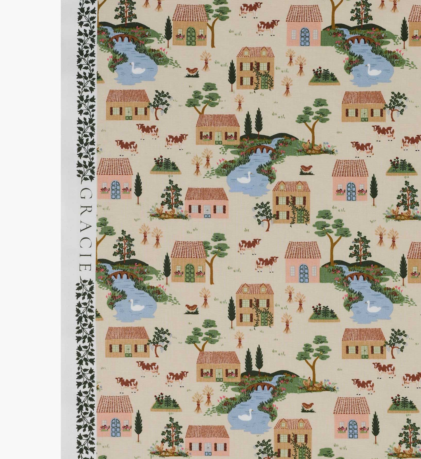 Cotswolds Cotton Fabric - Linen