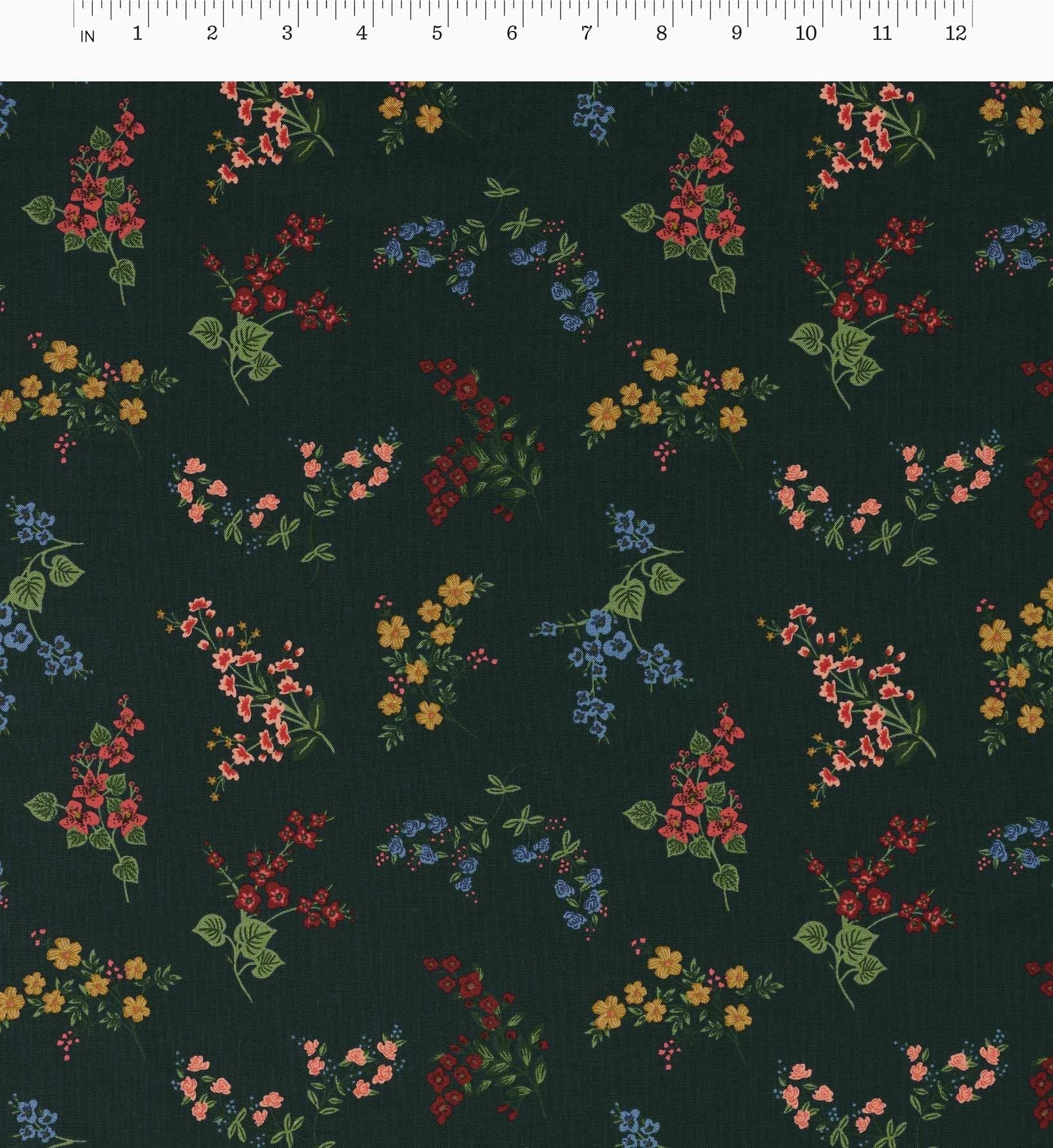 Amelia Cotton Fabric - Evergreen