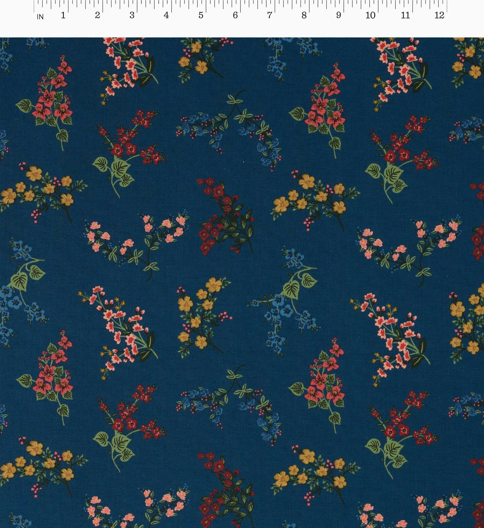 Amelia Cotton Fabric - Sapphire