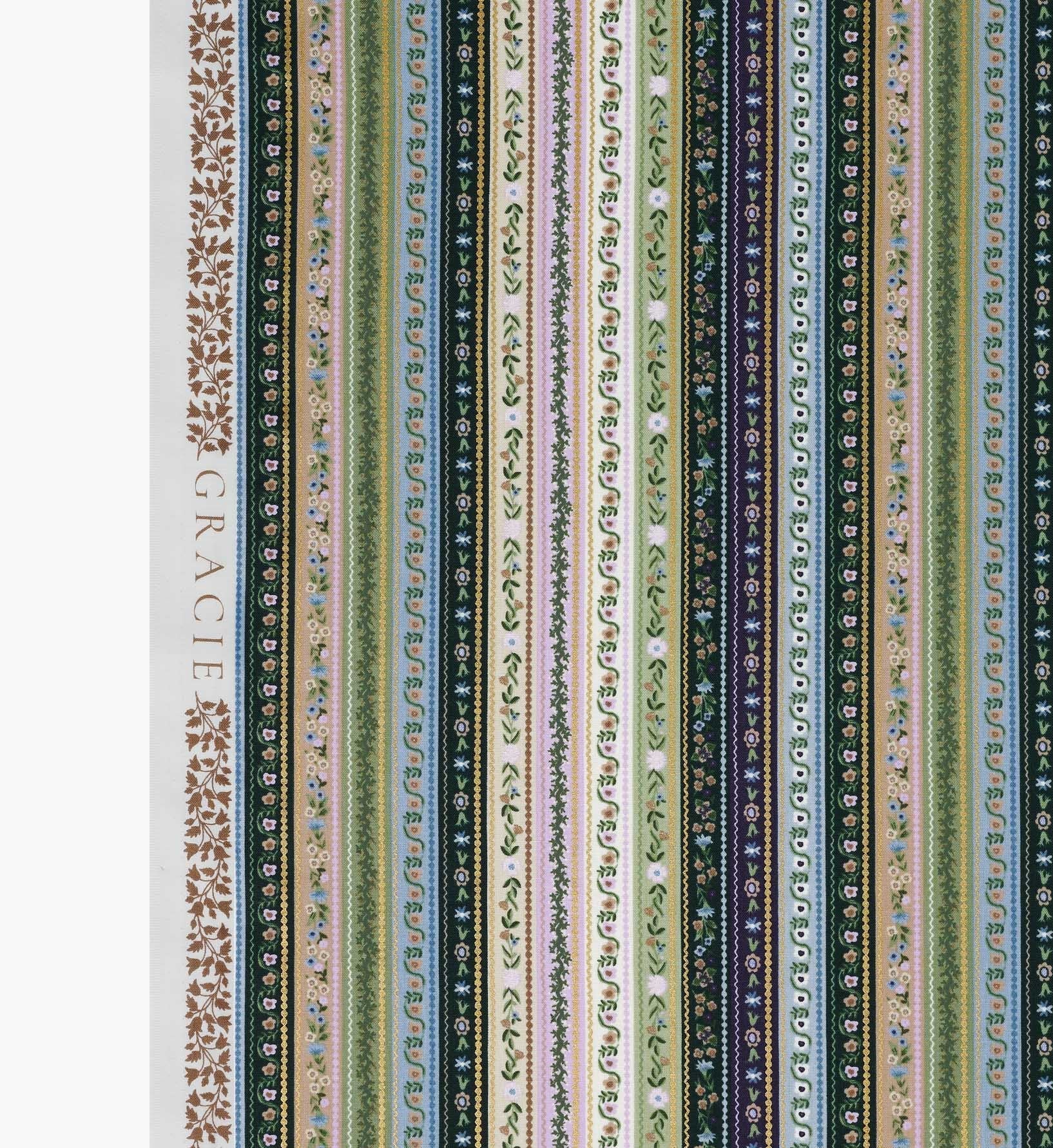 Gemma Cotton Metallic Fabric - Cool