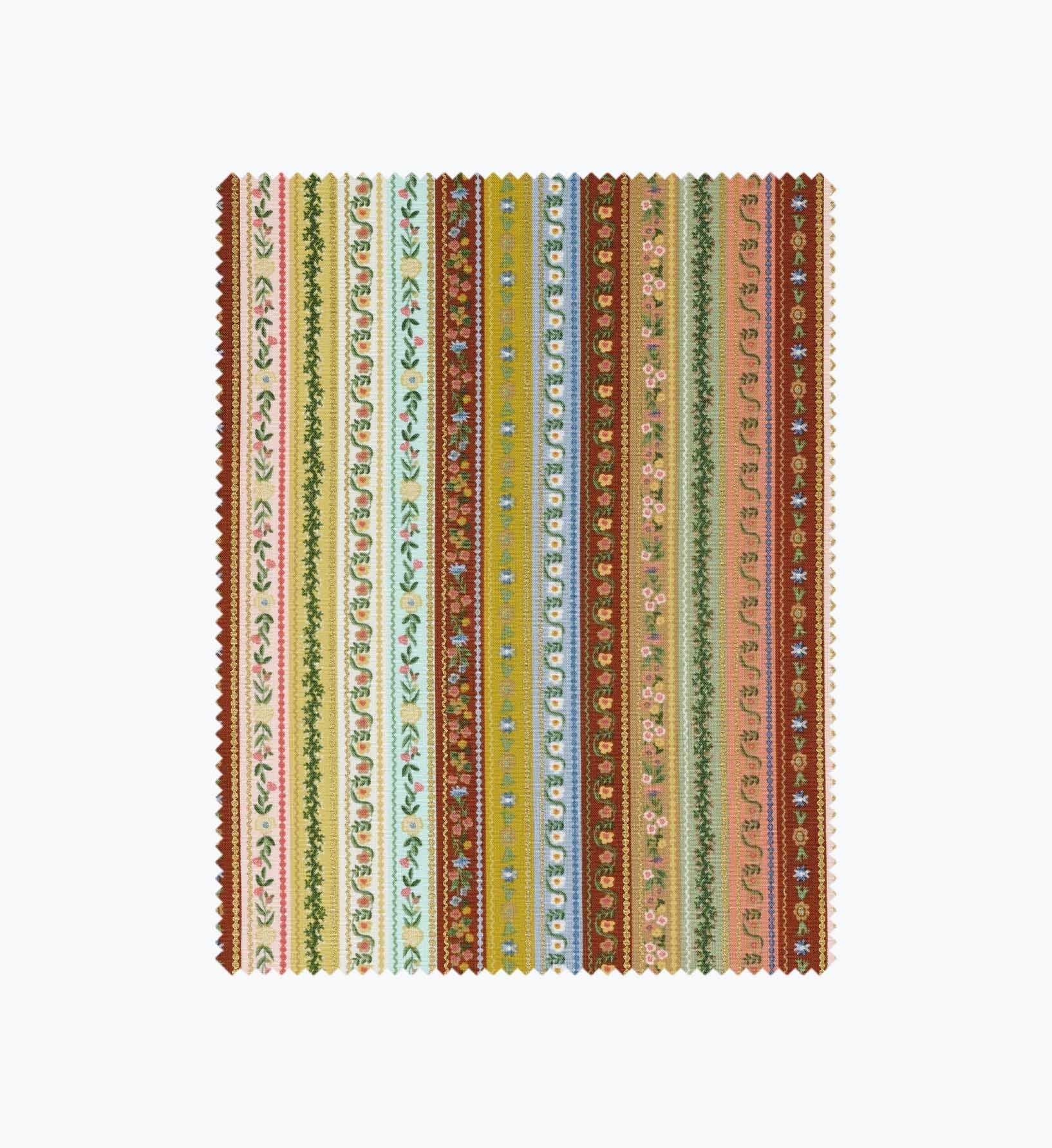 Gemma Cotton Metallic Fabric - Yellow