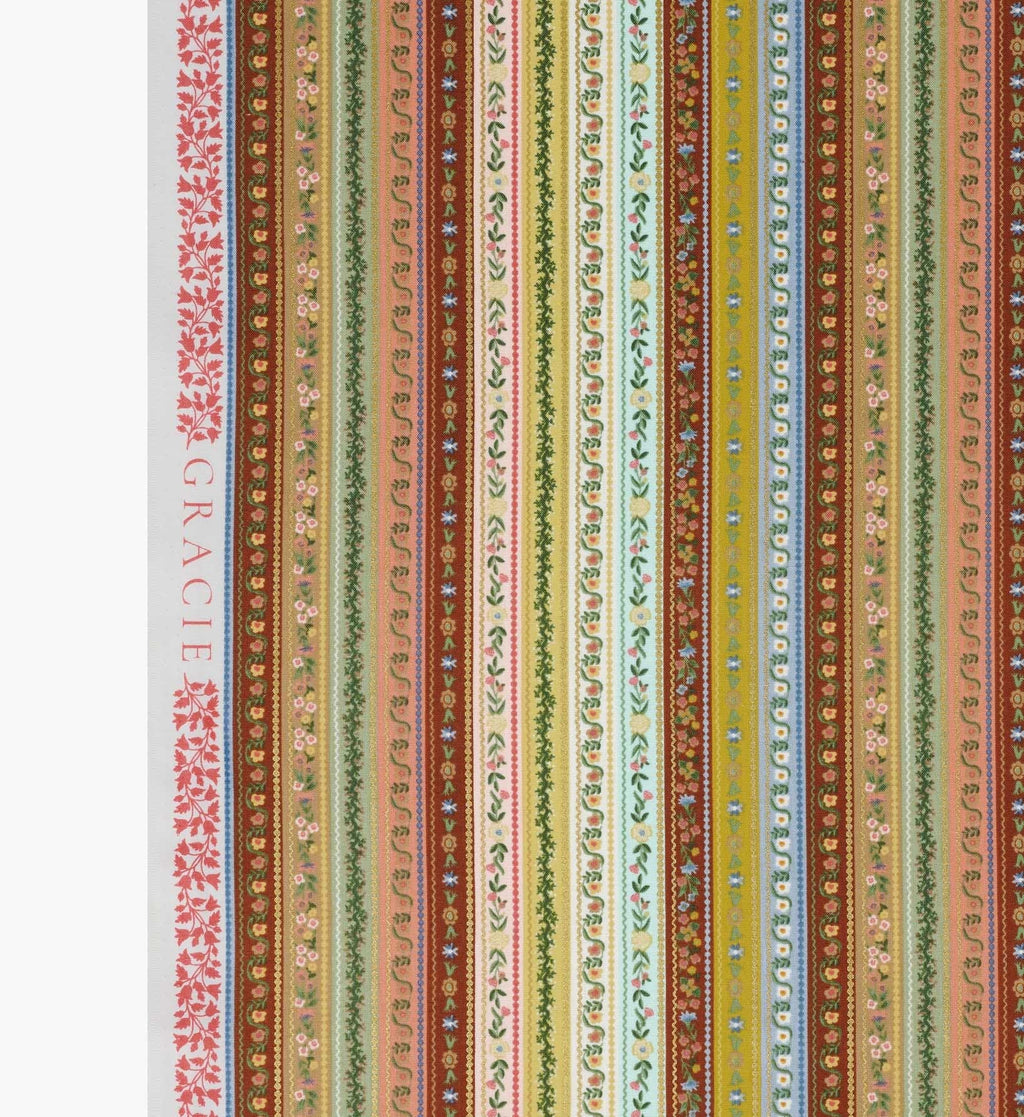 Gemma Cotton Metallic Fabric - Yellow