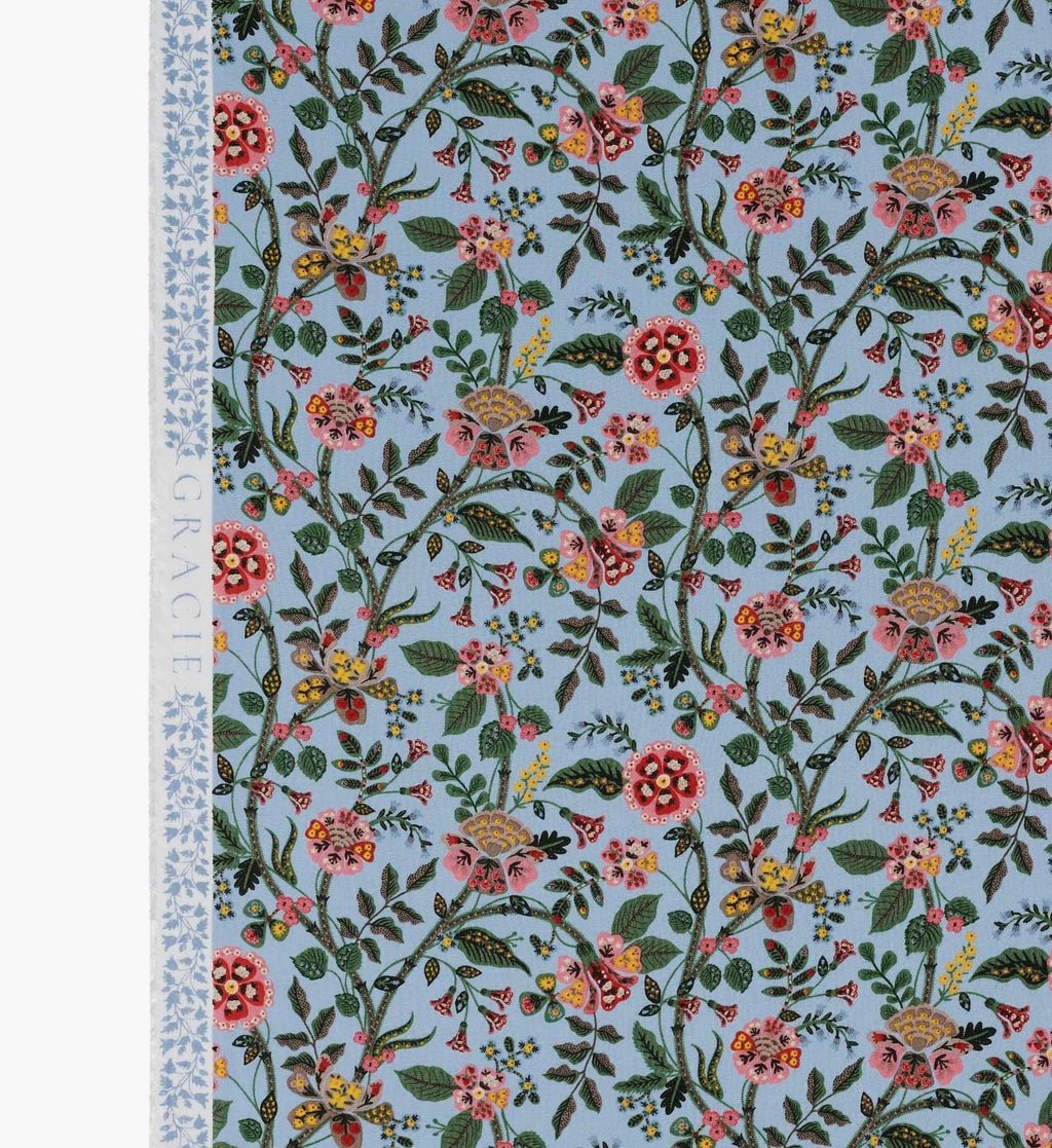 Gracie Rayon Fabric - Slate