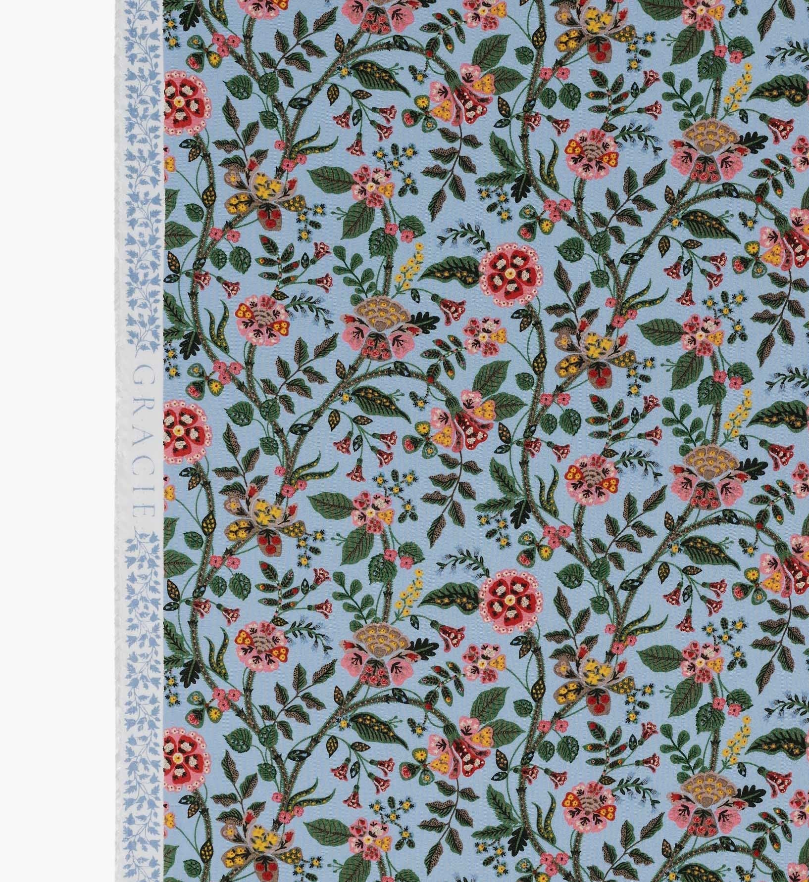 Gracie Rayon Fabric - Slate
