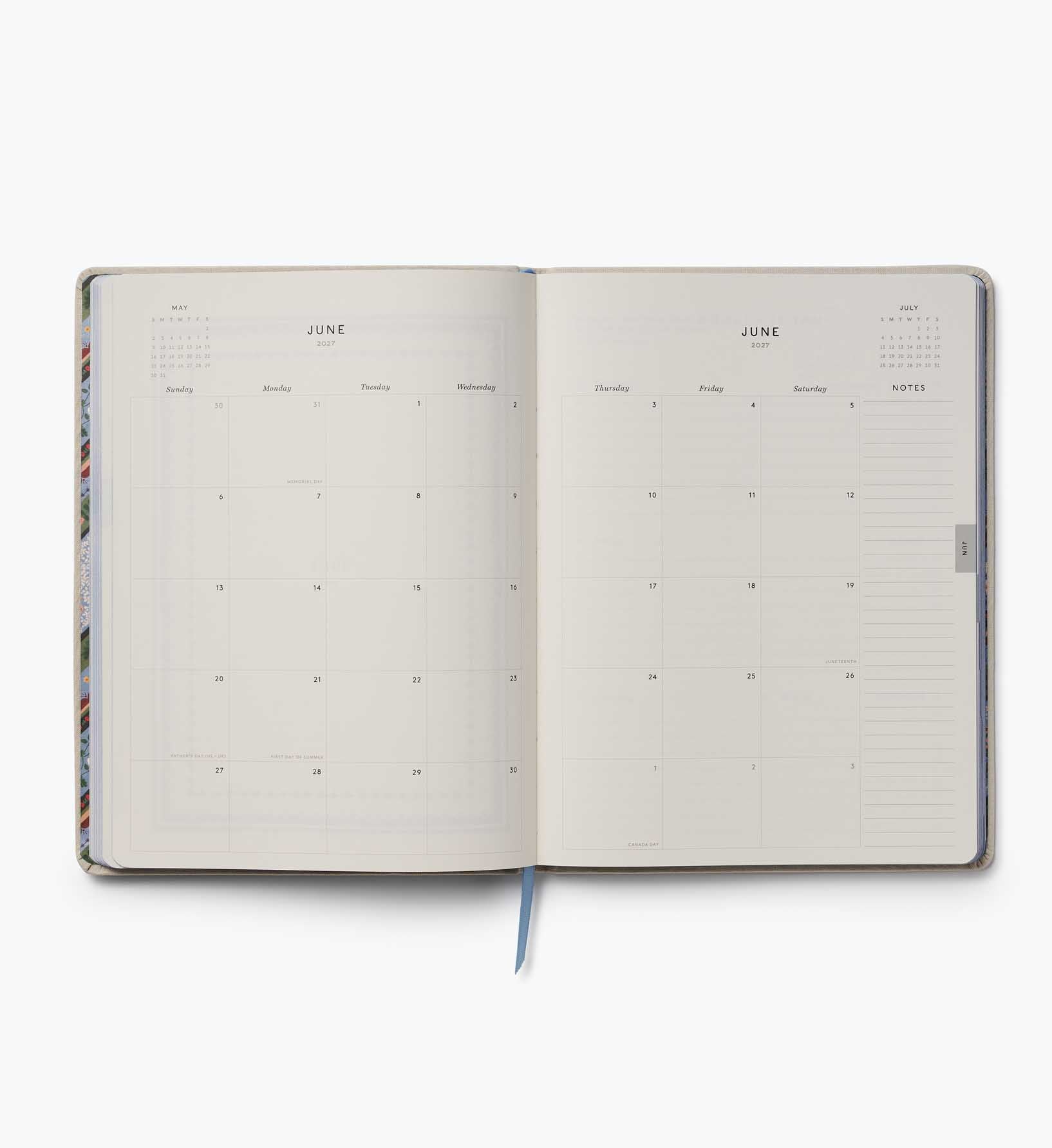2027 12-Month Embroidered Bookbound Planner - Heritage Sampler